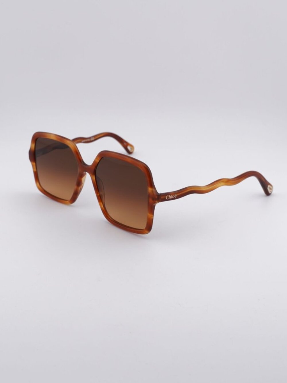 Chloe CH0086S 002 Women Sunglasses Havana Square Frame, Brown Lenses
